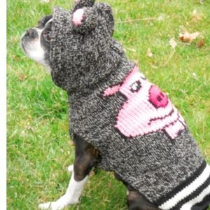 Handmade wool dog sweater